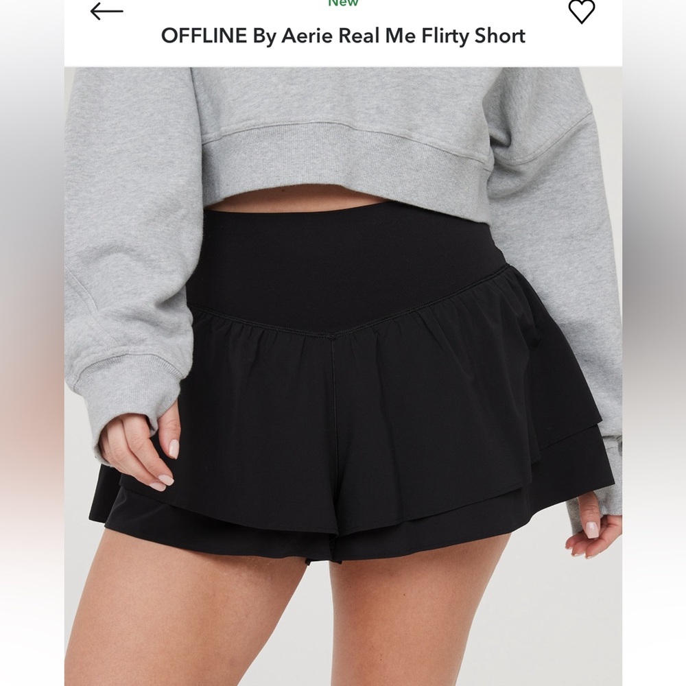 Aerie offline black high waisted shorts